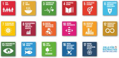 Icons depicting Sustainable Development Goals